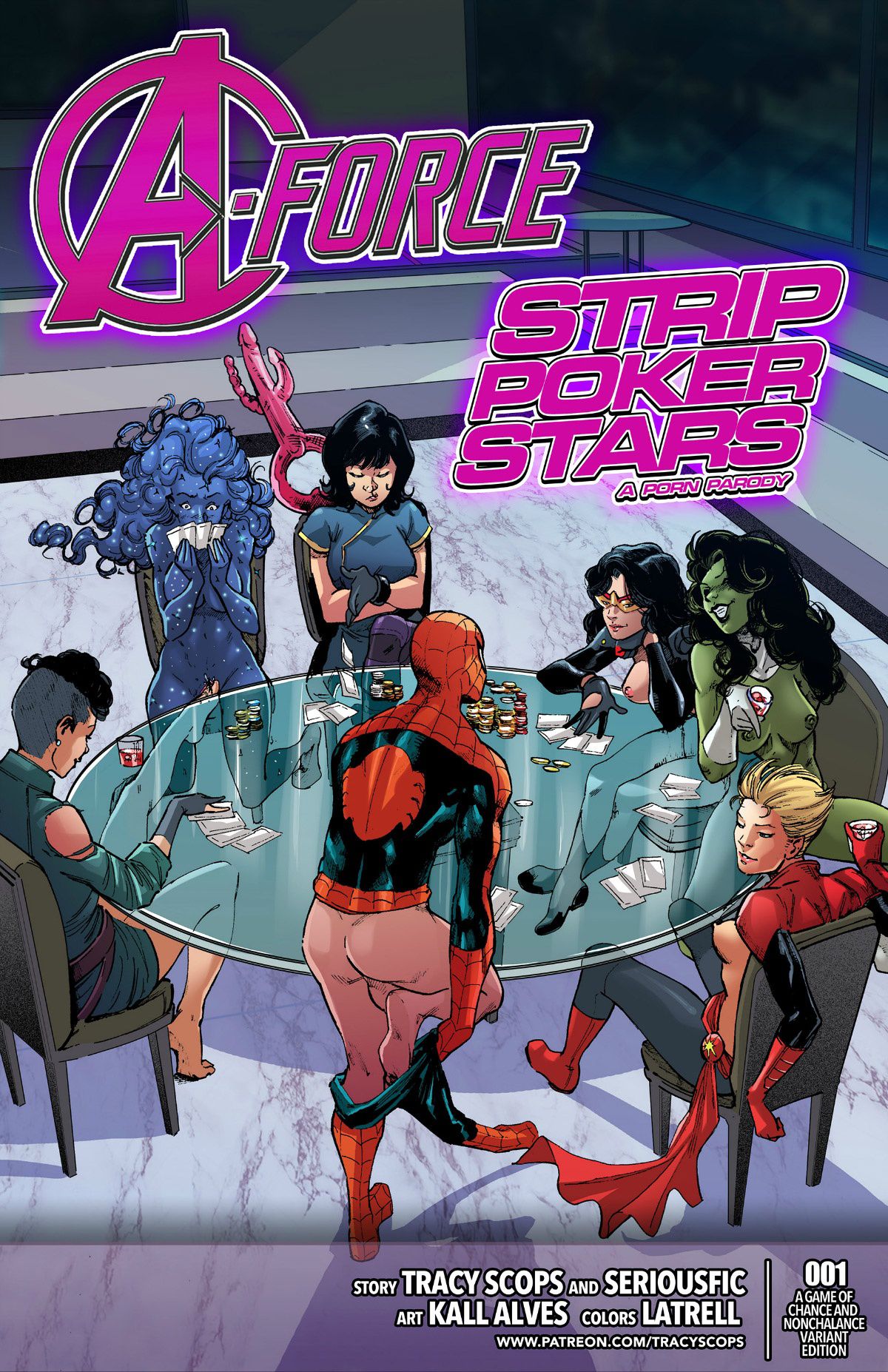 A-Force Strip Poker Stars page 1