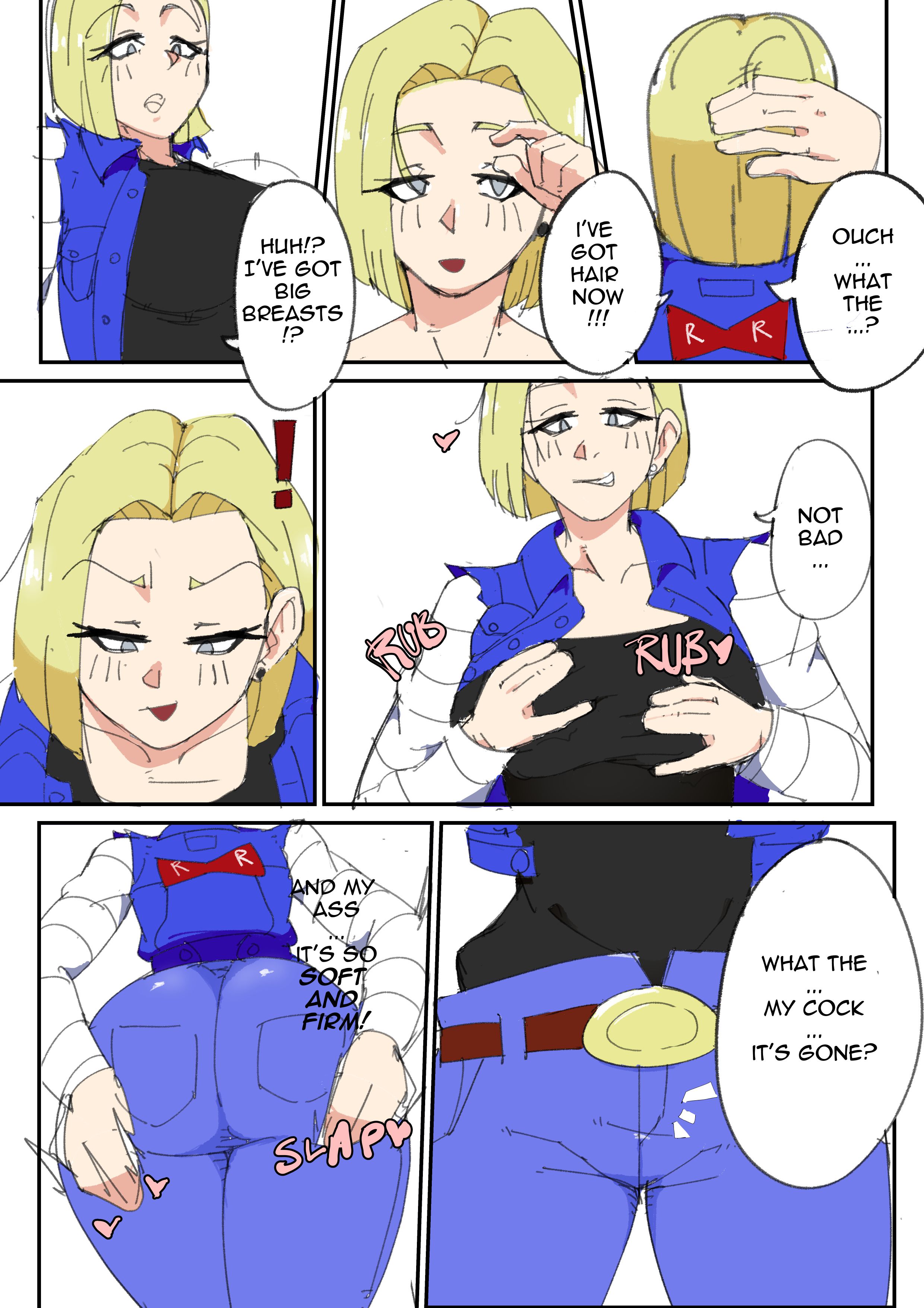 Android 18 & Master Roshi accidentally get their bodies swapped! page 2