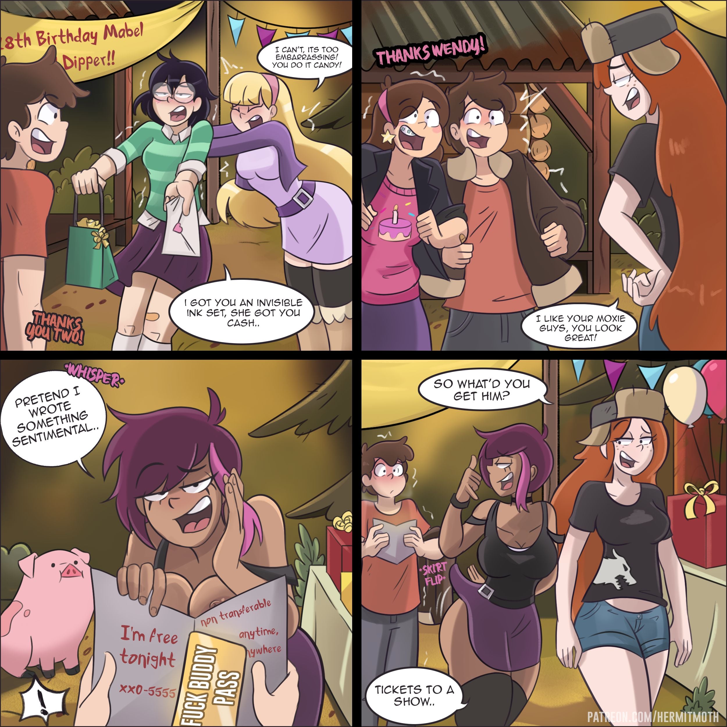 Dipper gets a slice of goth cake page 1