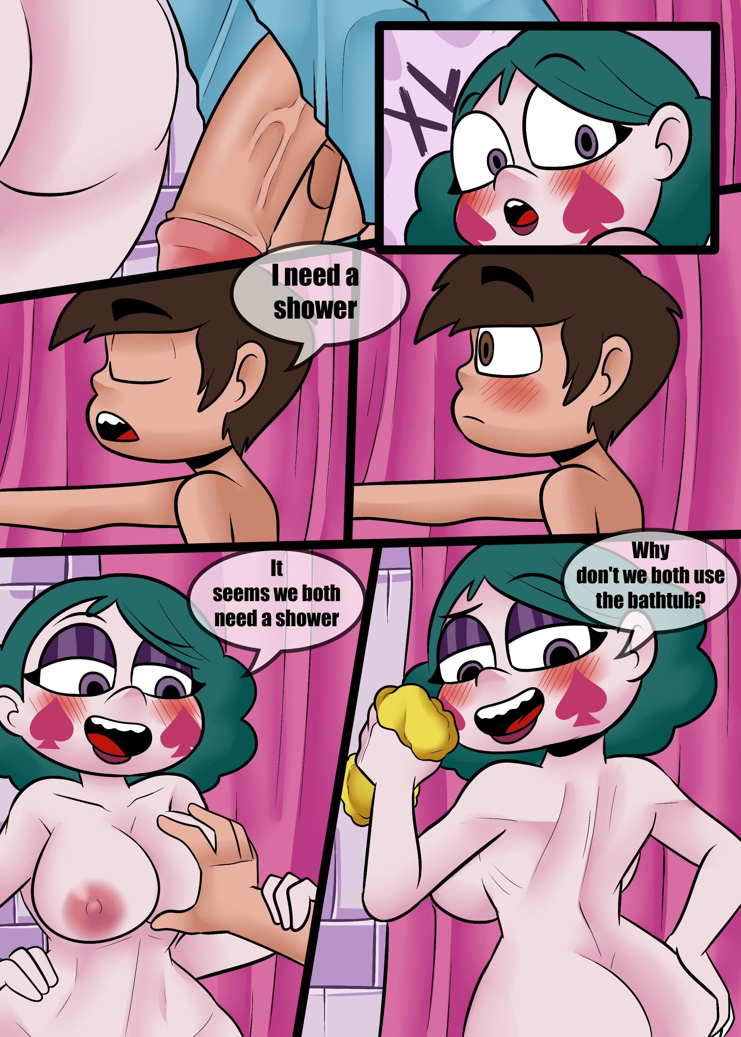 Eclipsa in the shower page 3