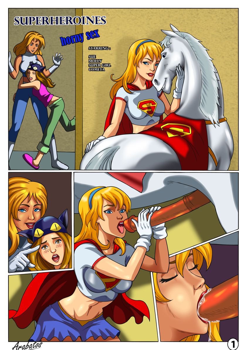 Horny Superheroines page 1