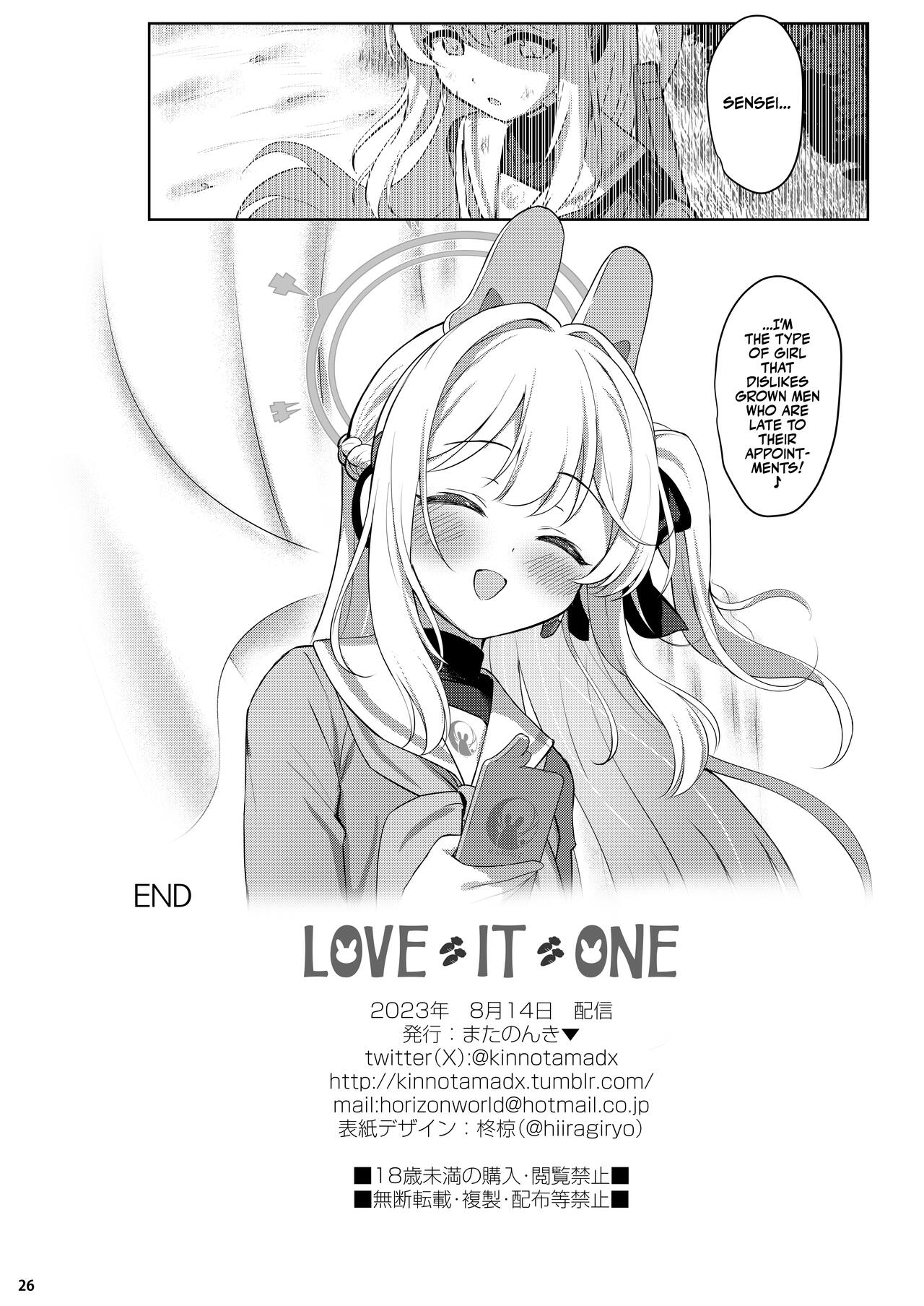 LOVE IT (Only) ONE page 25