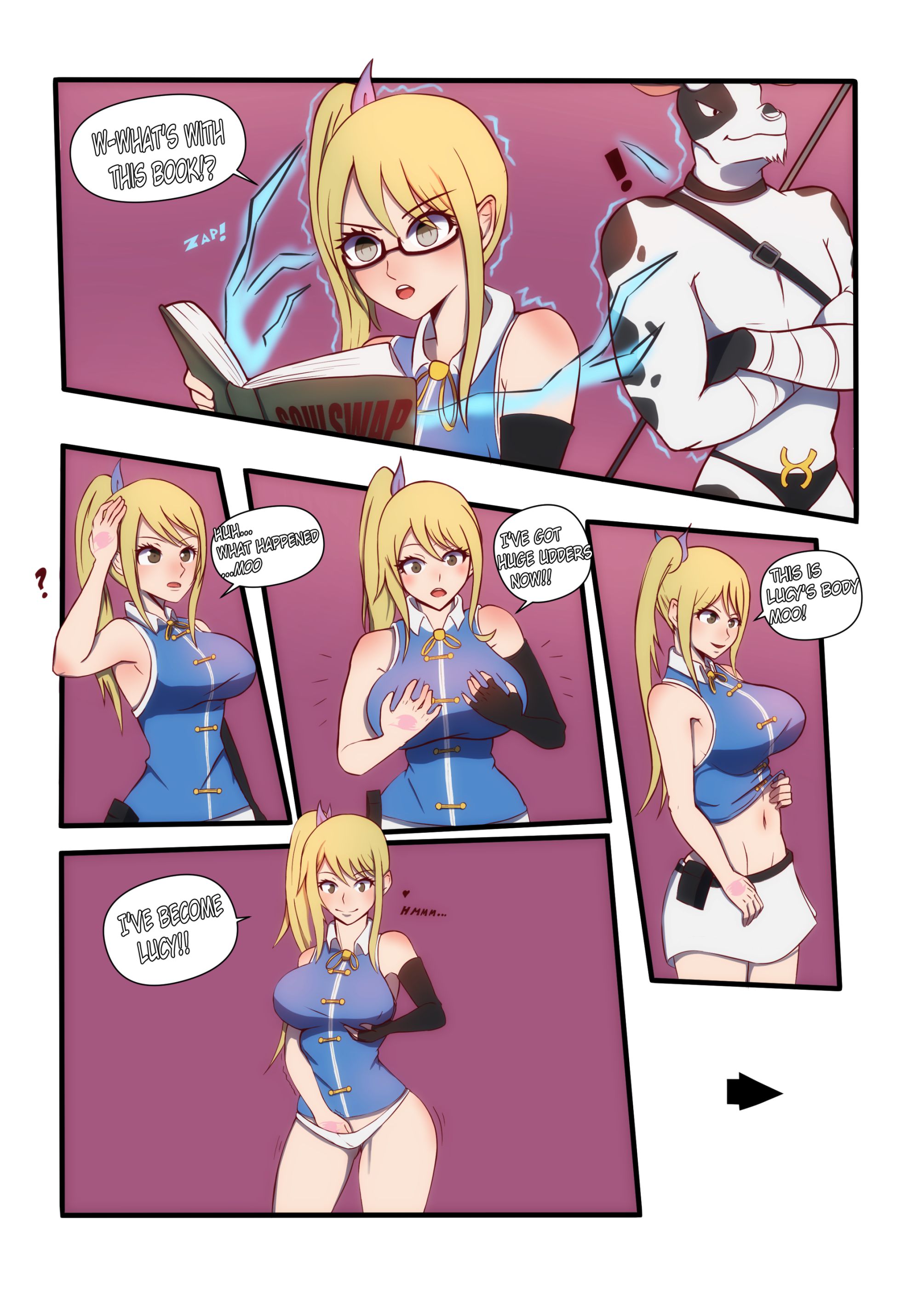 Lucy gets swapped with Taurus page 4